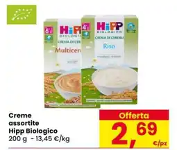 Eurospar Creme assortite Hipp Biologico offerta