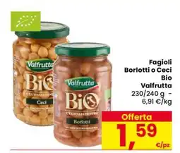 Eurospar Fagioli Borlotti o Ceci Bio offerta