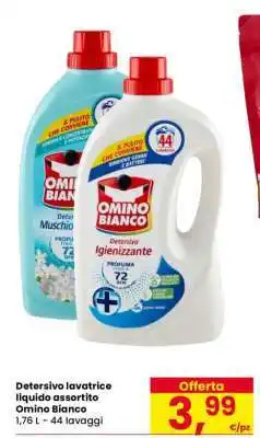 Eurospar Detersivo lavatrice liquido assortito Omino Bianco offerta