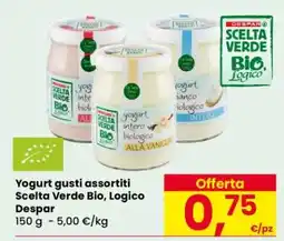 Eurospar Yogurt gusti assortiti Scelta Verde Bio, Logico Despar offerta