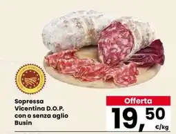 Eurospar Sopressa Vicentina D.O.P. con o senza aglio Busin offerta