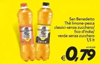 Iper Super Conveniente San Benedetto Thè limone-pesca classici-senza zucchero/ fico d'india/ verde senza zucchero offerta