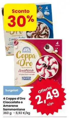 Eurospar 4 Coppa d'Oro Cioccolato o Amarena Sammontana offerta