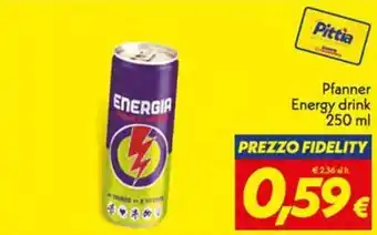 Iper Super Conveniente Pfanner Energy drink offerta