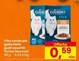 Eurospar Cibo umido per gatto Perle gusti assortiti Purina Gourmet offerta