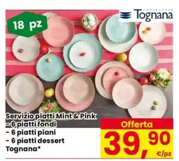 Eurospar Servizio piatti Mint & Pink offerta