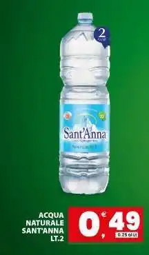 Eurospar ACQUA NATURALE SANT'ANNA LT.2 offerta
