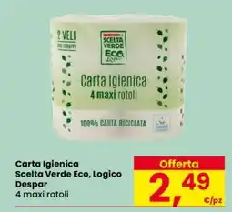 Eurospar Carta Igienica Scelta Verde Eco, Logico Despar offerta