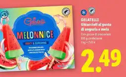 Lidl GELATELLI Ghiaccioli al gusto di anguria e mela offerta