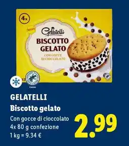 Lidl Gelatelli Biscotto gelato offerta