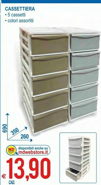 MD Discount Cassettiera offerta