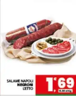 Eurospar SALAME NAPOLI NEGRONI LETTO offerta