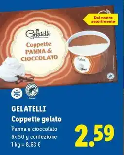 Lidl GELATELLI Coppette gelato offerta