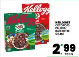 Eurospar KELLOGG'S COCO POPS PALLINE/BARCHETTE GR.365 offerta