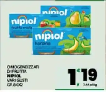 Eurospar OMOGENEIZZATI DI FRUTTA NIPIOL offerta