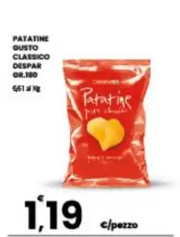 Eurospar PATATINE GUSTO CLASSICO DESPAR GR.180 offerta