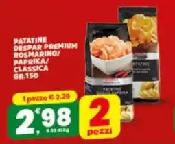 Eurospar PATATINE DESPAR PREMIUM ROSMARINO/PAPRIKA/CLASSICA offerta
