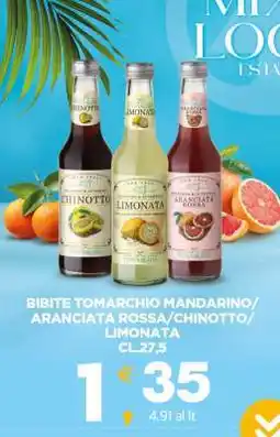 Eurospar BIBITE TOMARCHIO MANDARINO/ARANCIATA ROSSA/CHINOTTO/LIMONATA offerta