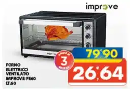 Eurospar FORNO ELETTRICO VENTILATO IMPROVE FE60 LT.60 offerta