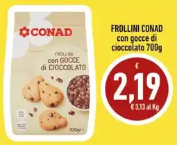 Conad FROLLINI CONAD con gocce di cioccolato 700g offerta
