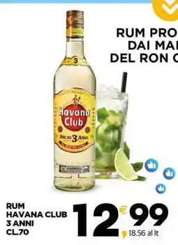 Eurospar Rum HAVANA CLUB 3 anni offerta