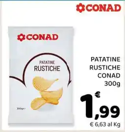 Conad PATATINE RUSTICHE CONAD 300g offerta