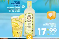 Eurospar GIN BOMBAY CITRON PRESSÉ CL.70 offerta