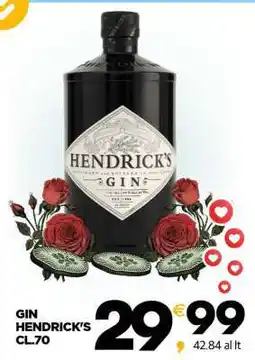 Eurospar Gin Hendrick's offerta