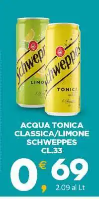 Eurospar ACQUA TONICA CLASSICA/LIMONE SCHWEPPES offerta