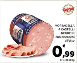 Conad MORTADELLA 4 CASTELLI NEGRONI con pistacchi offerta