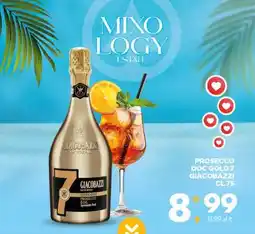 Eurospar PROSECCO DOC GOLD 7 GIACOBAZZI CL.75 offerta