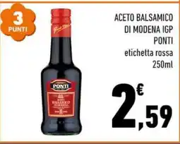 Conad Aceto Balsamico di Modena IGP Ponti offerta