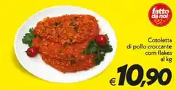 Iper Super Conveniente Cotoletta di pollo croccante corn flakes offerta
