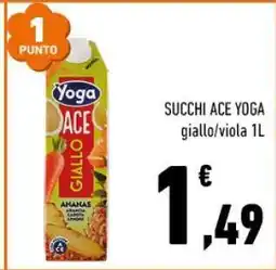 Conad SUCCHI ACE YOGA giallo/viola 1L offerta