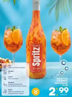 Eurospar APERITIVO ICE SPRITZ GIACOBAZZI CL.75 offerta