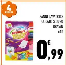 Conad PANNI LAVATRICE BUCATO SICURO BRAWN x10 offerta
