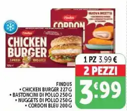 Deco Supermercati Findus Chicken Burger offerta