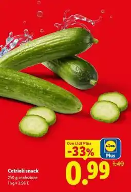 Lidl Cetrioli snack offerta
