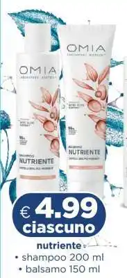 Acqua & Sapone OMIA Shampoo e Balsamo Nutriente offerta