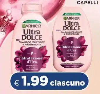 Acqua & Sapone Garnier Ultra Dolce Shampoo e Balsamo offerta