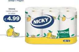 Acqua & Sapone NICKY limone carta cucina offerta