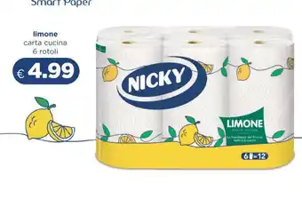 Acqua & Sapone NICKY limone carta cucina offerta