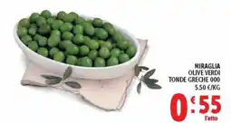 Deco Supermercati MIRAGLIA OLIVE VERDI TONDE GRECHE 000 offerta