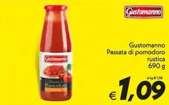 Iper Super Conveniente Gustomanno Passata di pomodoro rustica offerta