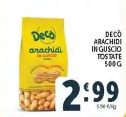 Deco Supermercati Decò arachidi in guscio offerta