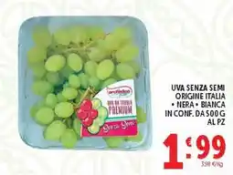 Deco Supermercati Uva senza semi archideas offerta
