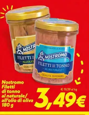 Iper Super Conveniente Nostromo Filetti di tonno al naturale offerta