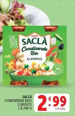 Deco Supermercati Saclà Condiverde Riso Classico offerta