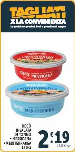 Deco Supermercati DECÒ INSALATA DI TONNO offerta