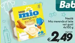 Iper Super Conveniente Nestlé Mio merenda al latte offerta